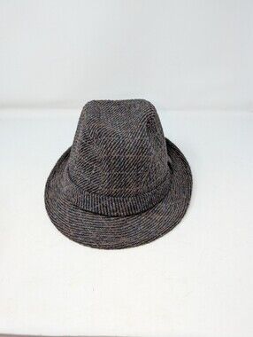 Vintage Totes Wool Blend Plaid Fedora Hat Size Large Men's 1990s